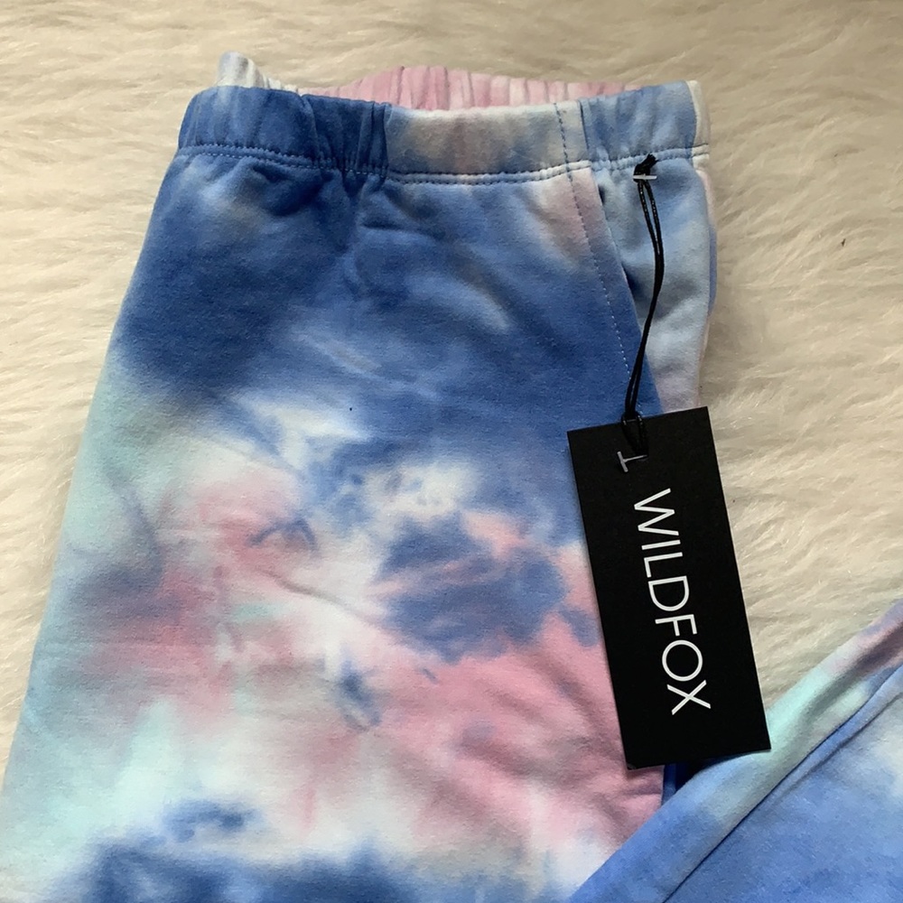 WILDFOX Tie-Dye Track Joggers Sweatpants - Picture 2 of 10